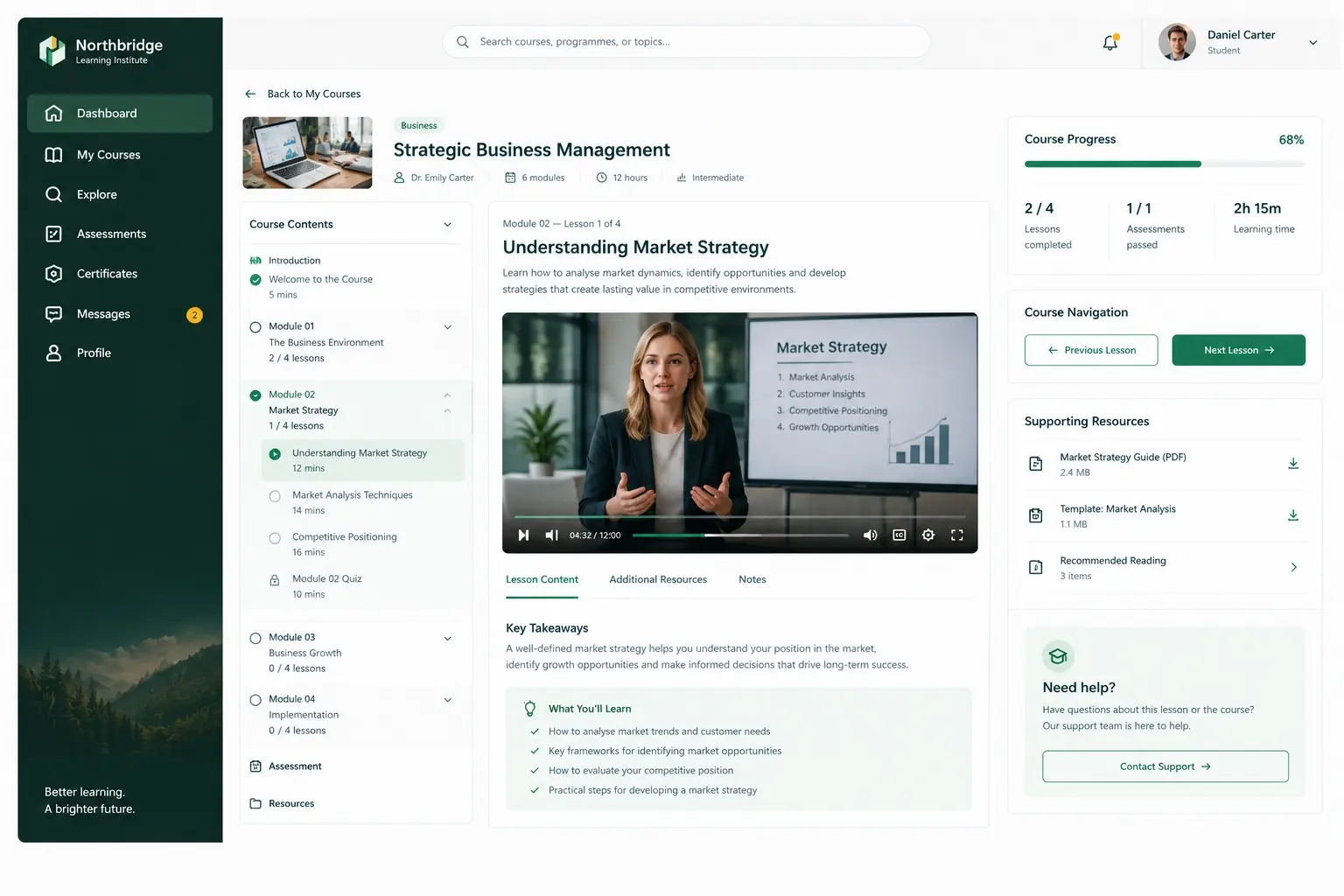 Northbridge Learning Institute project screenshot 4