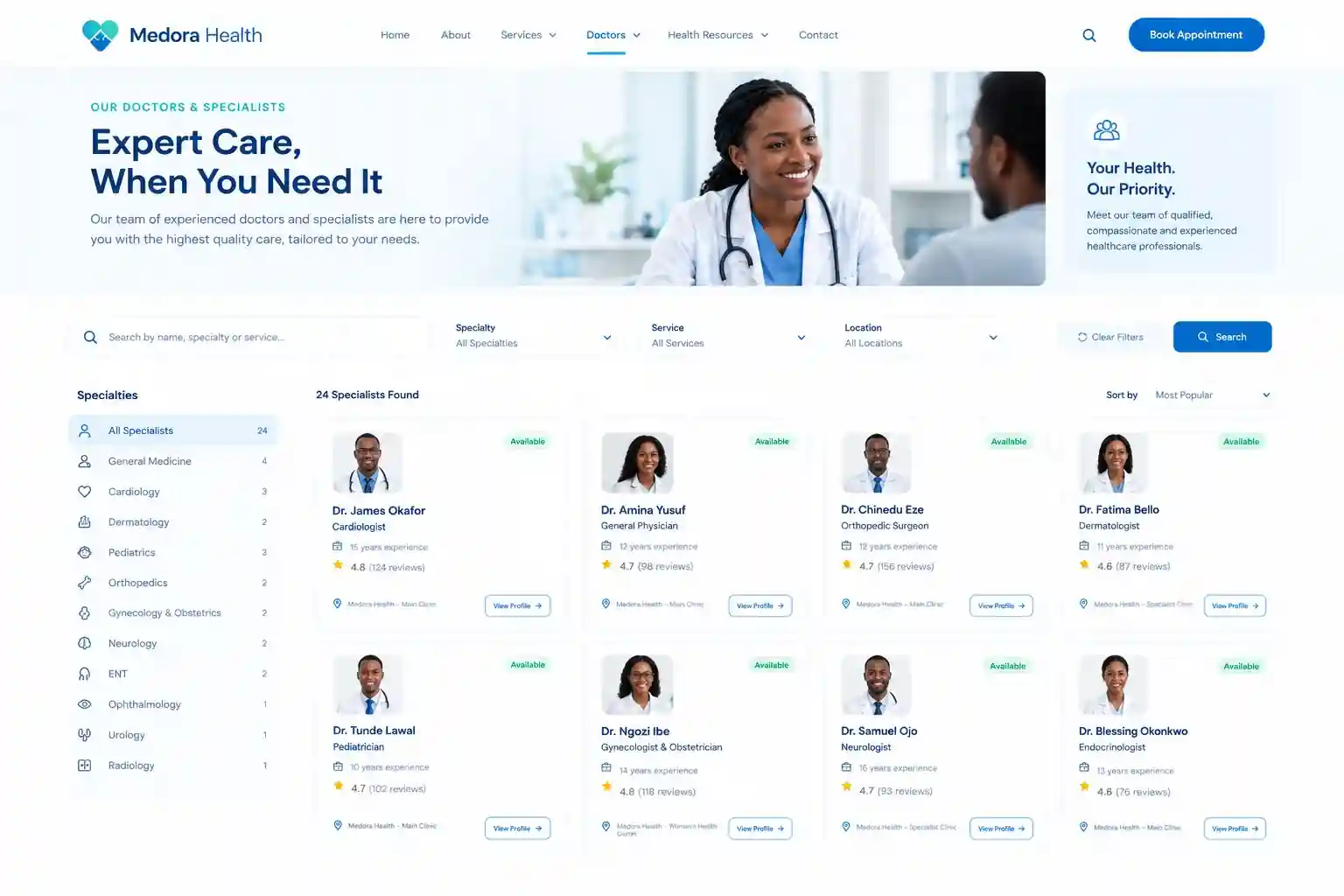 Medora Health project screenshot 4