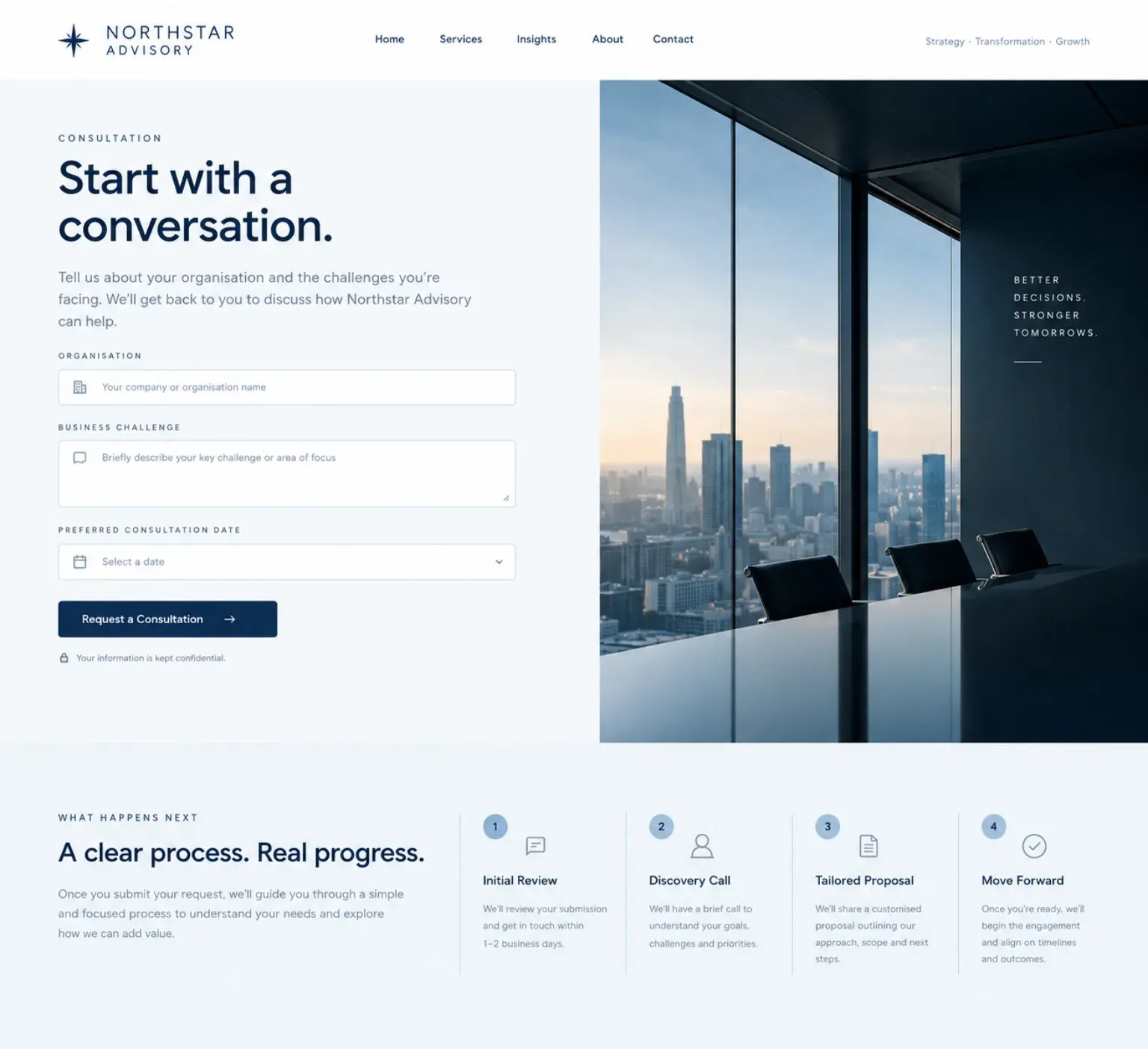 Northstar Advisory project screenshot 4