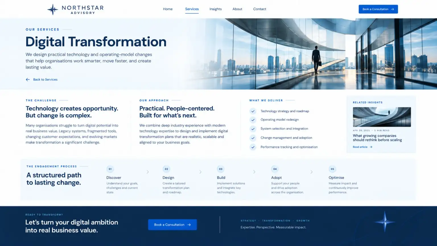Northstar Advisory project screenshot 2