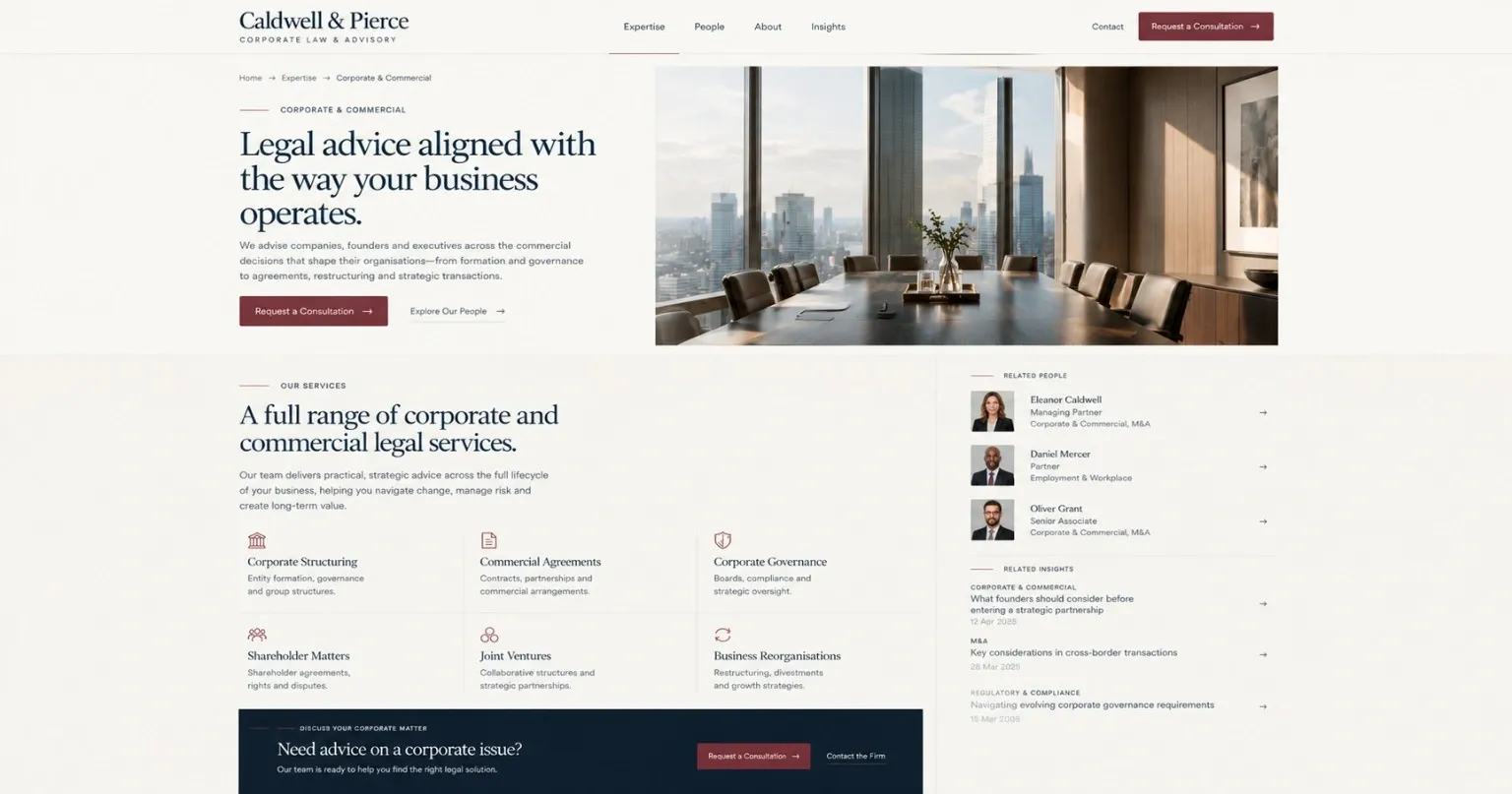 Caldwell & Pierce project screenshot 3