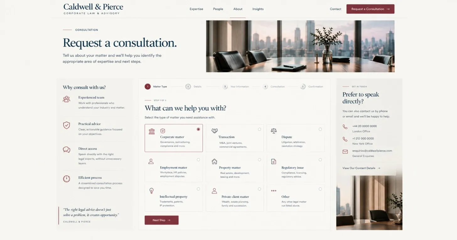 Caldwell & Pierce project screenshot 7