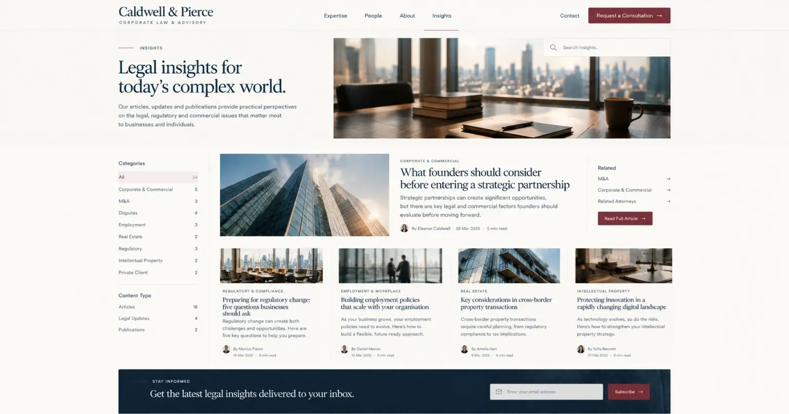 Caldwell & Pierce project screenshot 6