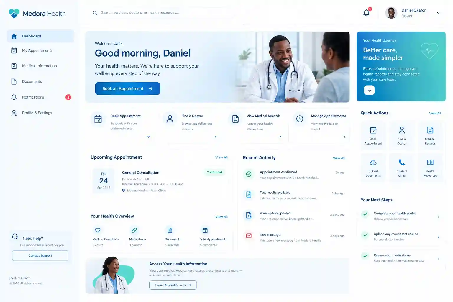 Medora Health project screenshot 3